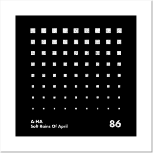 A-Ha Soft Rains Of April / Minimal Graphic Design Tribute Posters and Art